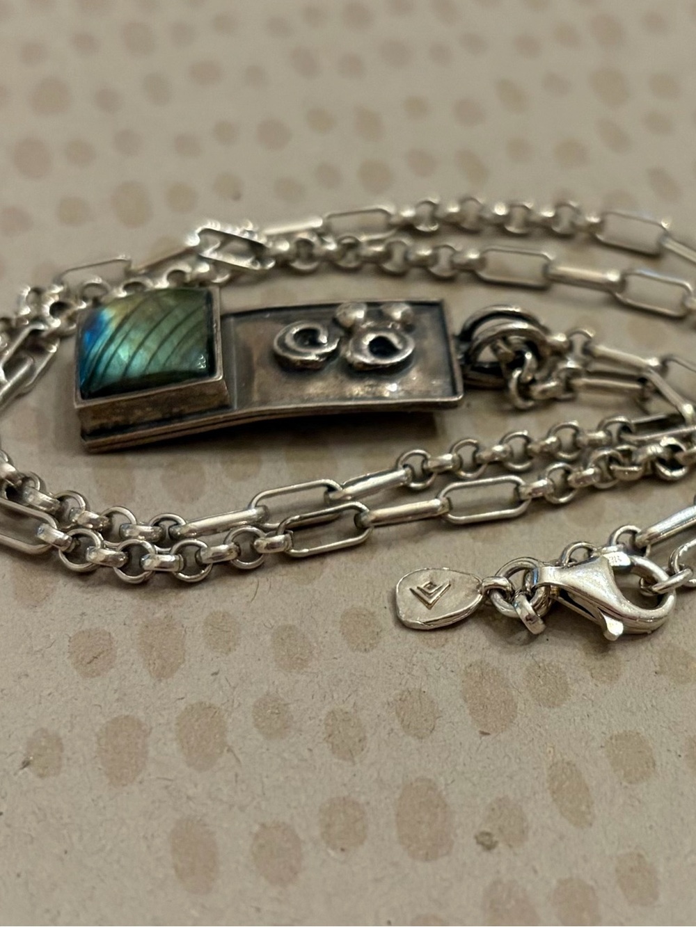 Vintage Silpada Sterling Silver and Labradorite Pendant “Timeless” Necklace - Picture 6 of 16